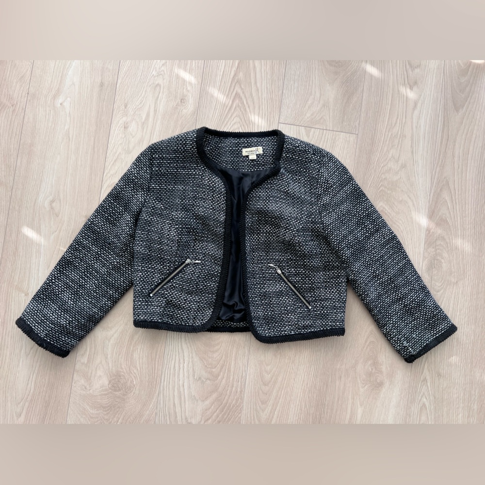 OneWorld tweed  cropped 3/4 sleeves blazer